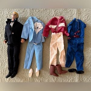 Vintage Ken Doll Barbie with added outfits